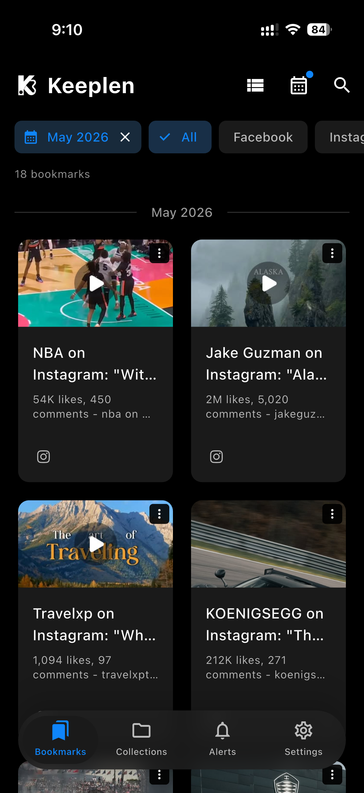 Bookmarks homepage